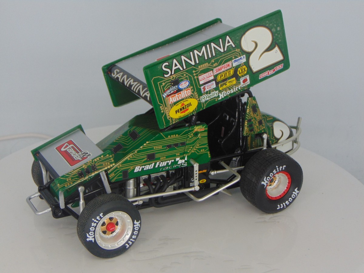GMP製1/18スケール・ブラットファー レーシング サンミナ スプリントカー GMP 2002 BRAD FURR #2 WORLD OF OUTLAWS KNOXVILLE SANMINA WINGED