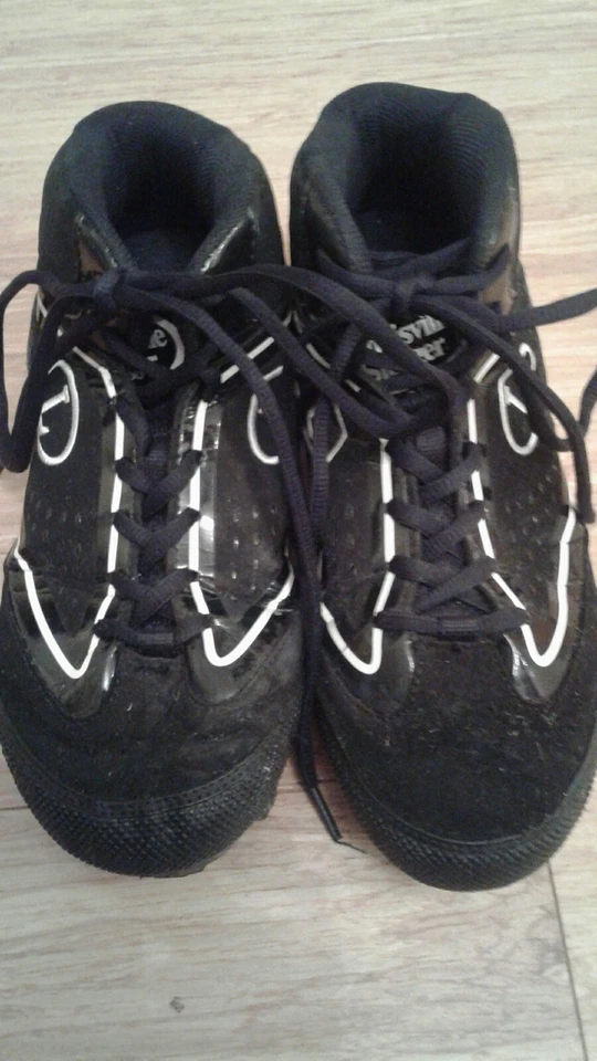 Botines de béisbol Louisville Slugger para hombre negros/blancos talla 6,5 muy buen estado Foto 4 de 4