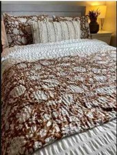 New Famous Handmade Cotton Brown Indian Kantha Quilt King Size Bedspread Blanket