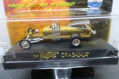 1999 JOHNNY LIGHTNING MAGMAS THE MUNSTERS DRAG-U-LA IN GOLD! ON SEALED CARD! - Picture 3 of 14