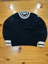 Moncler Sweater Tricolor Jacquard Tricot Girocollo Womens