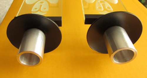 VTG ARTIST SIGNED FROSTED CANDLESTICKS - NUDE MALE - Picture 4 of 5