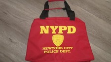 NWOT!  RED NYPD TRAVEL BAG W/SHOULDER STRAP
