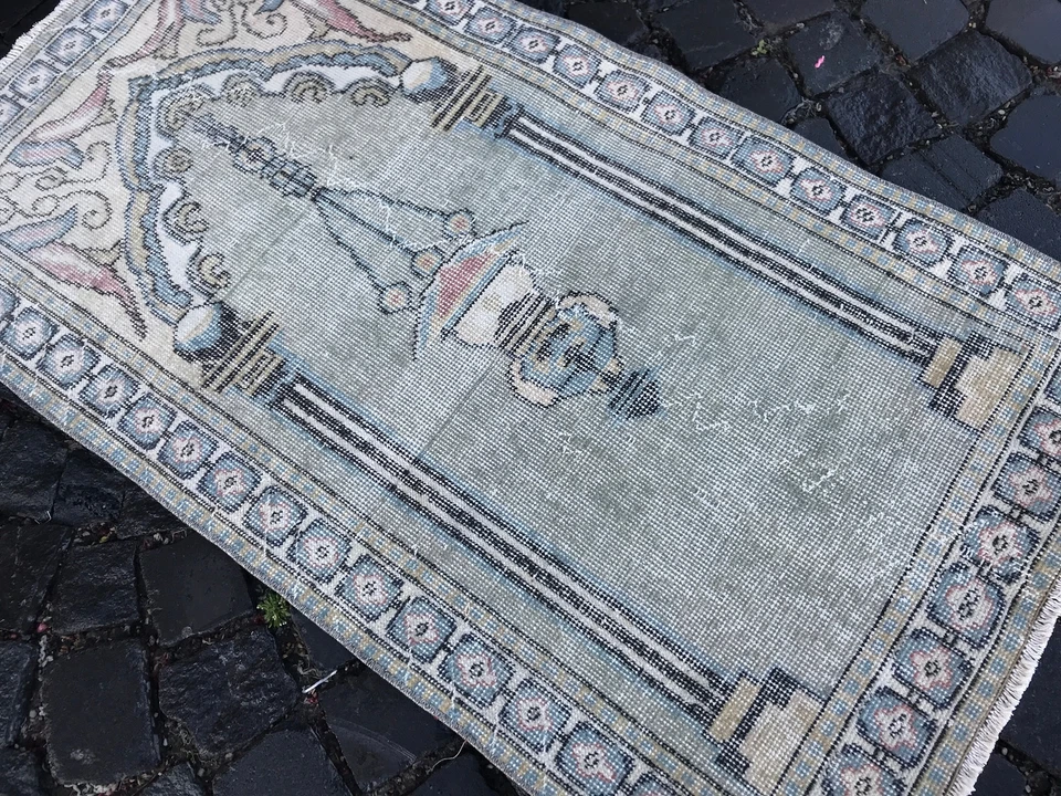 Turkish Antique rug Bohemian Area rug Oushak rug Vintage Rug Handmade Wool rug - Image 2 of 4