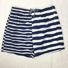 NWT Boardies Men Size XL Blue White Striped Swim Trunks Shorts