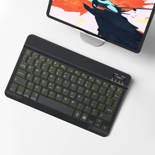 Hintergrundbeleuchtete Bluetooth Touchpad Tastatur Maus für iMac iPad iPhone Android Tablet PC - Bild 17 von 90
