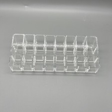 Clear Acrylic Lipstick Makeup Organizer Storage Display 24 Compartments