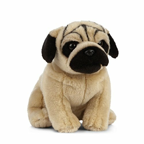 Living Nature- Peluche An454.Pets Pug Plush Toy, Colore Unknown (e9m)