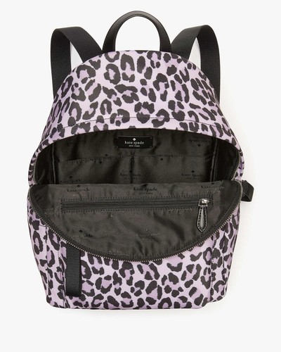 Kate Spade Chelsea Spotted Leopard Medium Backpack KH413 Limited NWT Violet Mist - Picture 11 of 12