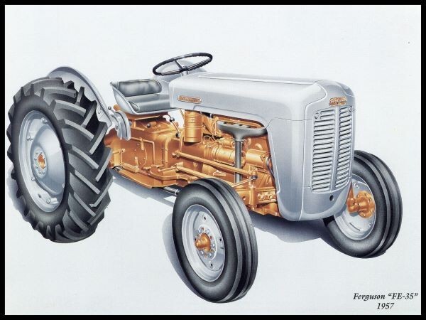 1957 Ferguson Model FE-35 Tractor New Metal Sign: 9x12