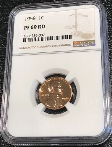 1958 Lincoln Proof Cent: NGC Proof 69 Red Exceptional Coin ~ Free Shipping