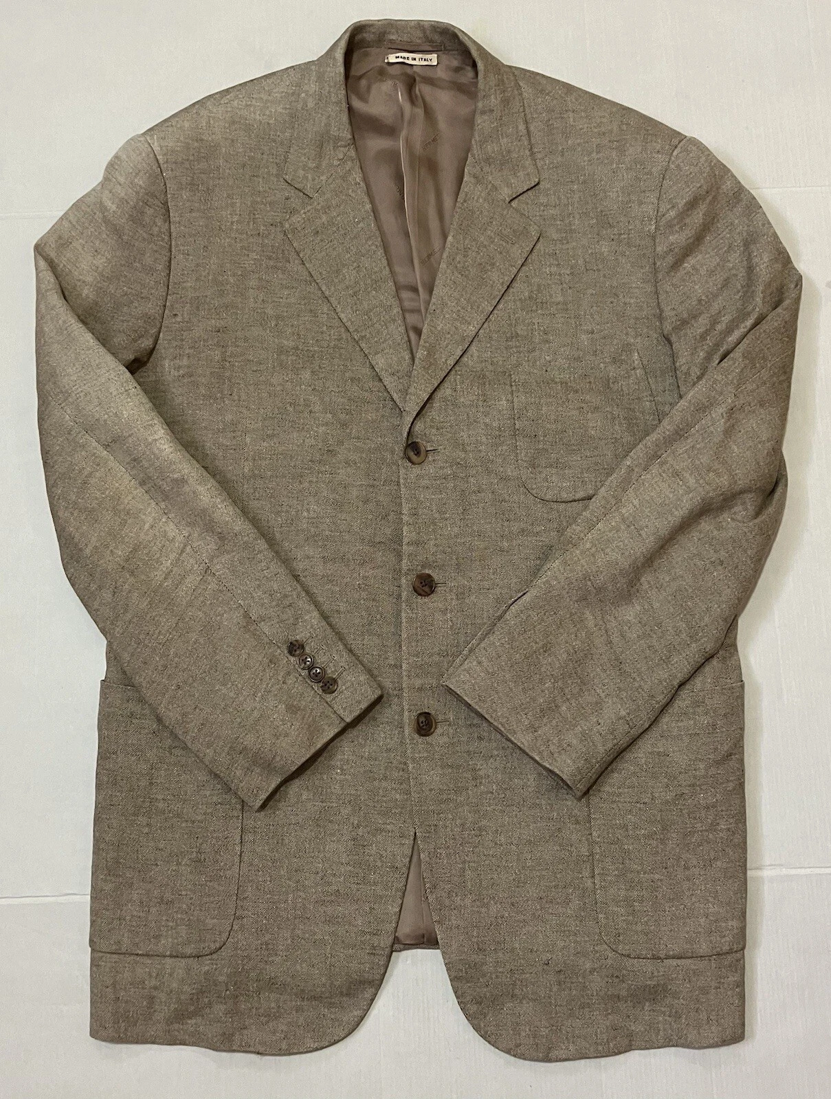 HERMÈS Blazer uomo Hermes vintage lino taglia US 44 EU 54