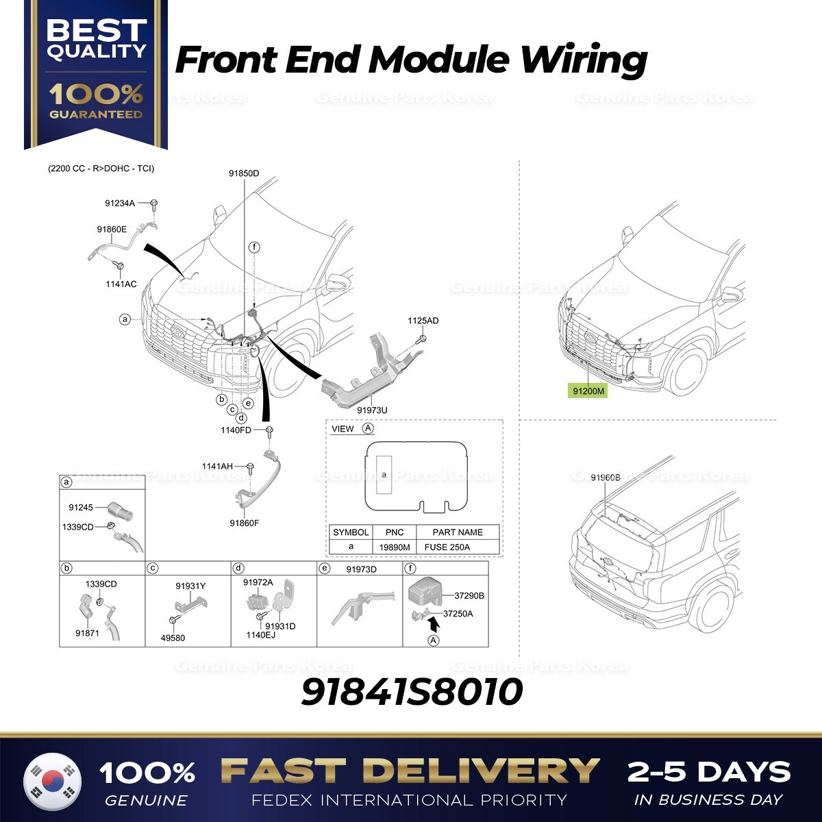 鉄道模型　エンドウ、カツミレール接続部品 8個セット ⭐Genuine⭐ Front End Module Wiring 91841S8010 for Hyundai