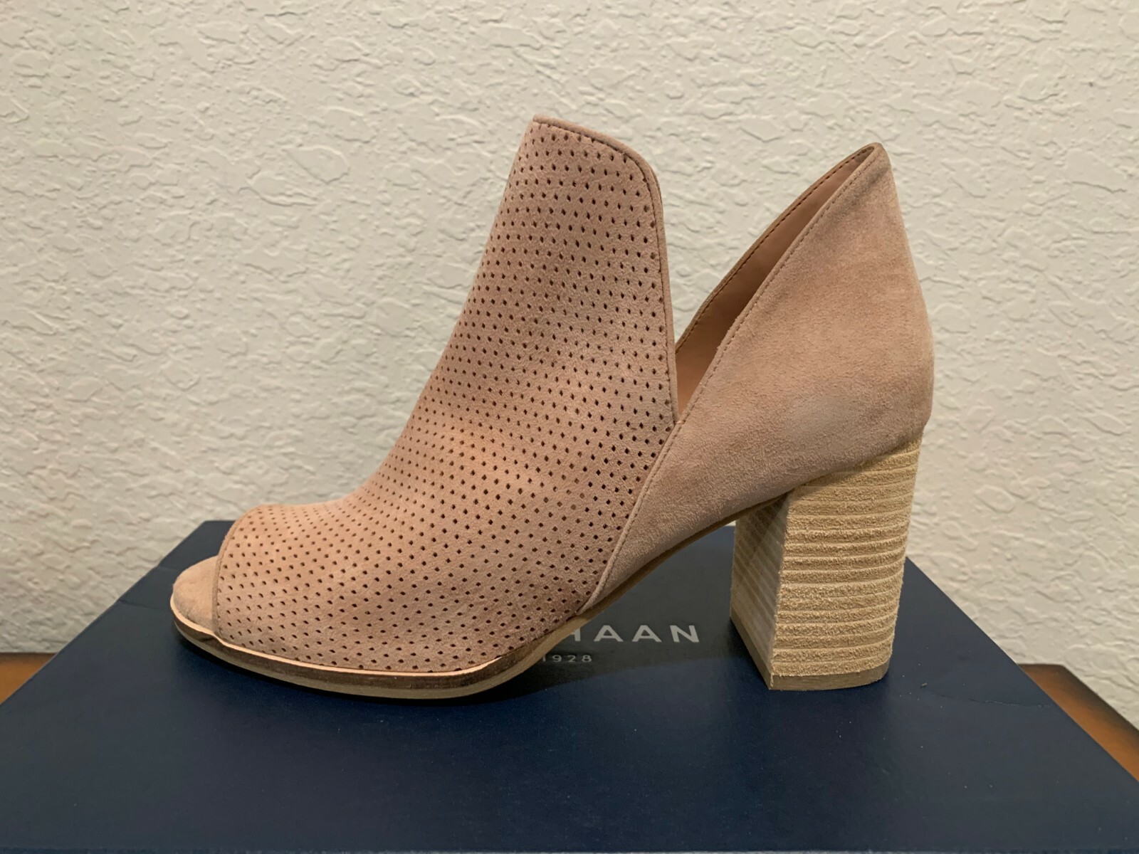 cole haan shiloh open toe bootie