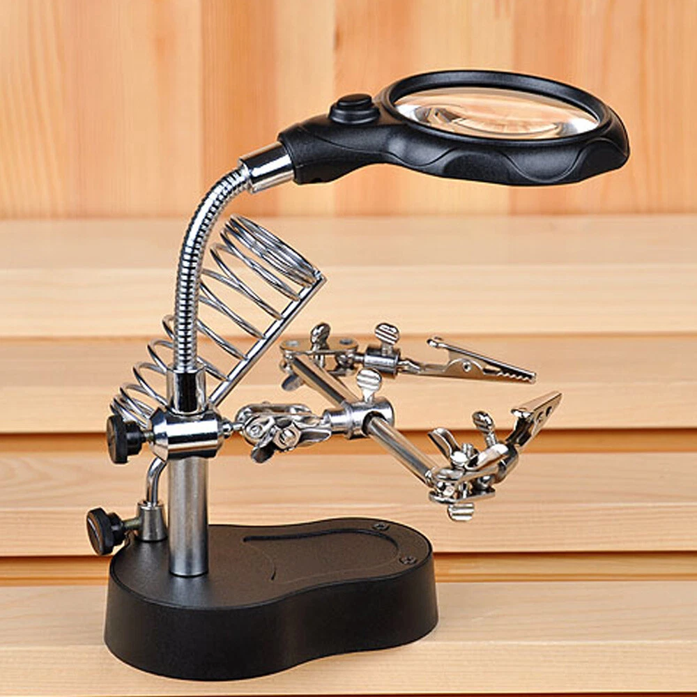 Magnifying glass 2024 lamp with stand