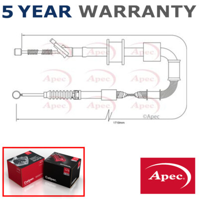 Apec Rear Right Hand Brake Cable Fits Toyota Celica 1995-2005 1.8 4642020410