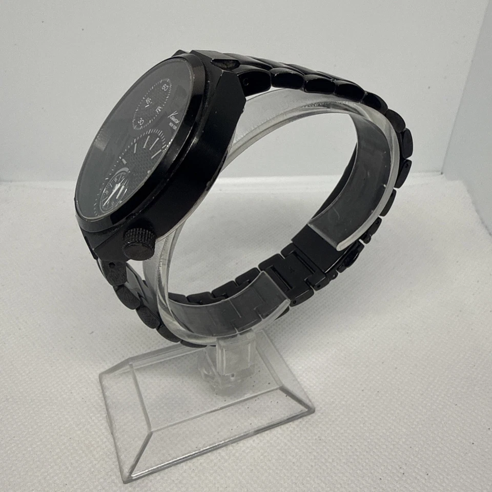 Reloj Kenneth Cole KC3992 DUAL TIEMPO para hombre esfera negra SS LEER FALTA CORONA IZQUIERDA Foto 3 de 4