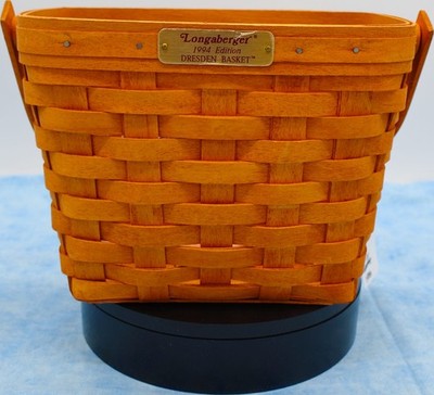 Longaberger Small Handwoven Basket 2000 w/ Plastic Protector