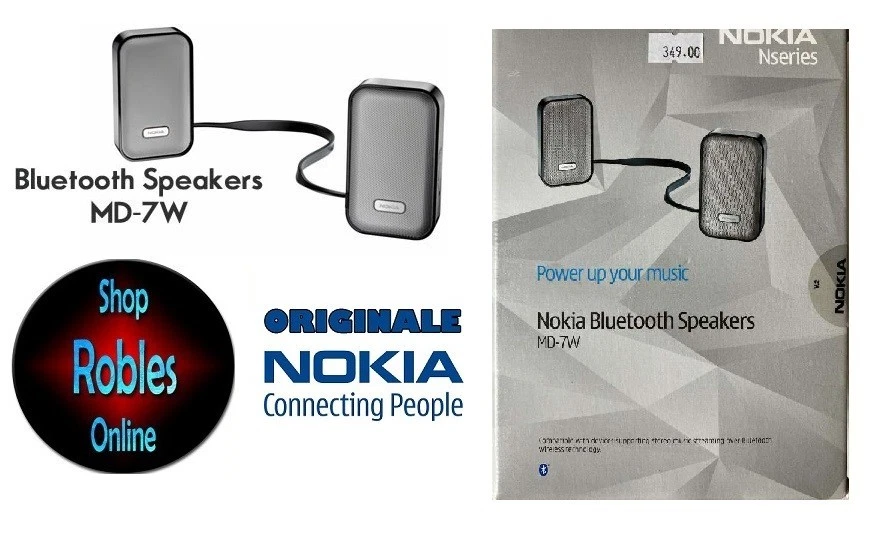NOKIA MD-7W BLUETOOTH STEREO SPEAKERS ORIGINAL NEU OVP