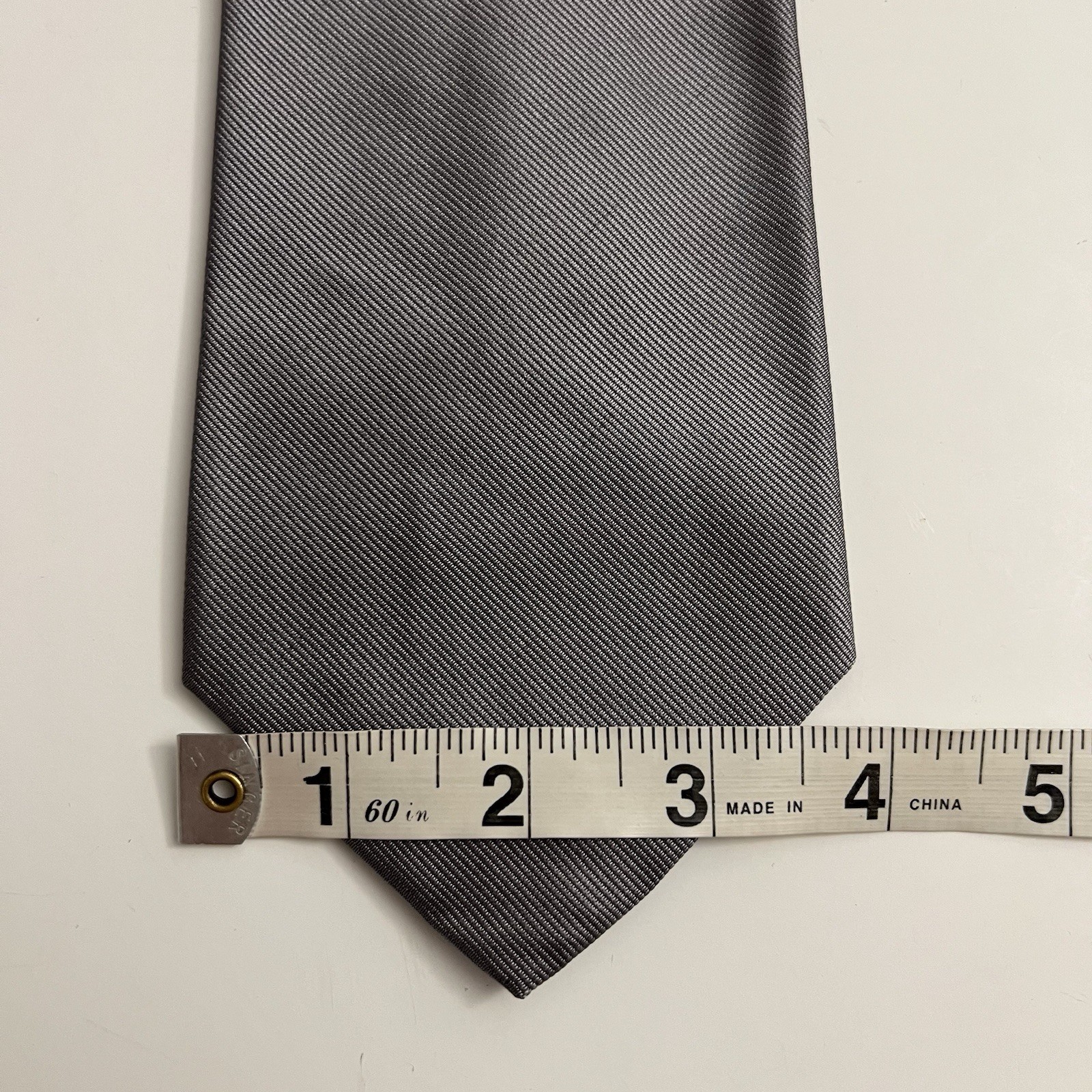 Brooks Brothers Makers USA Solid Silver Gray Silk… - image 9