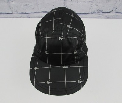 Supreme x Lacoste Logo Black Reflective Grid Nylon Camp Cap | eBay