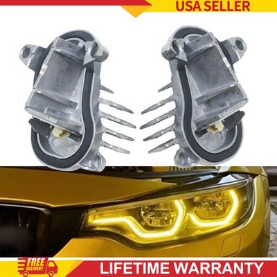 L+R Yellow Angel Eyes DRL LED Module Fits BMW M3 M4 F80 F82 F83 LCI 2018-2020