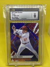 Mike Trout 2021 Panini Chronicles Phoenix Blue Velocity #19 CSG 9 Mint