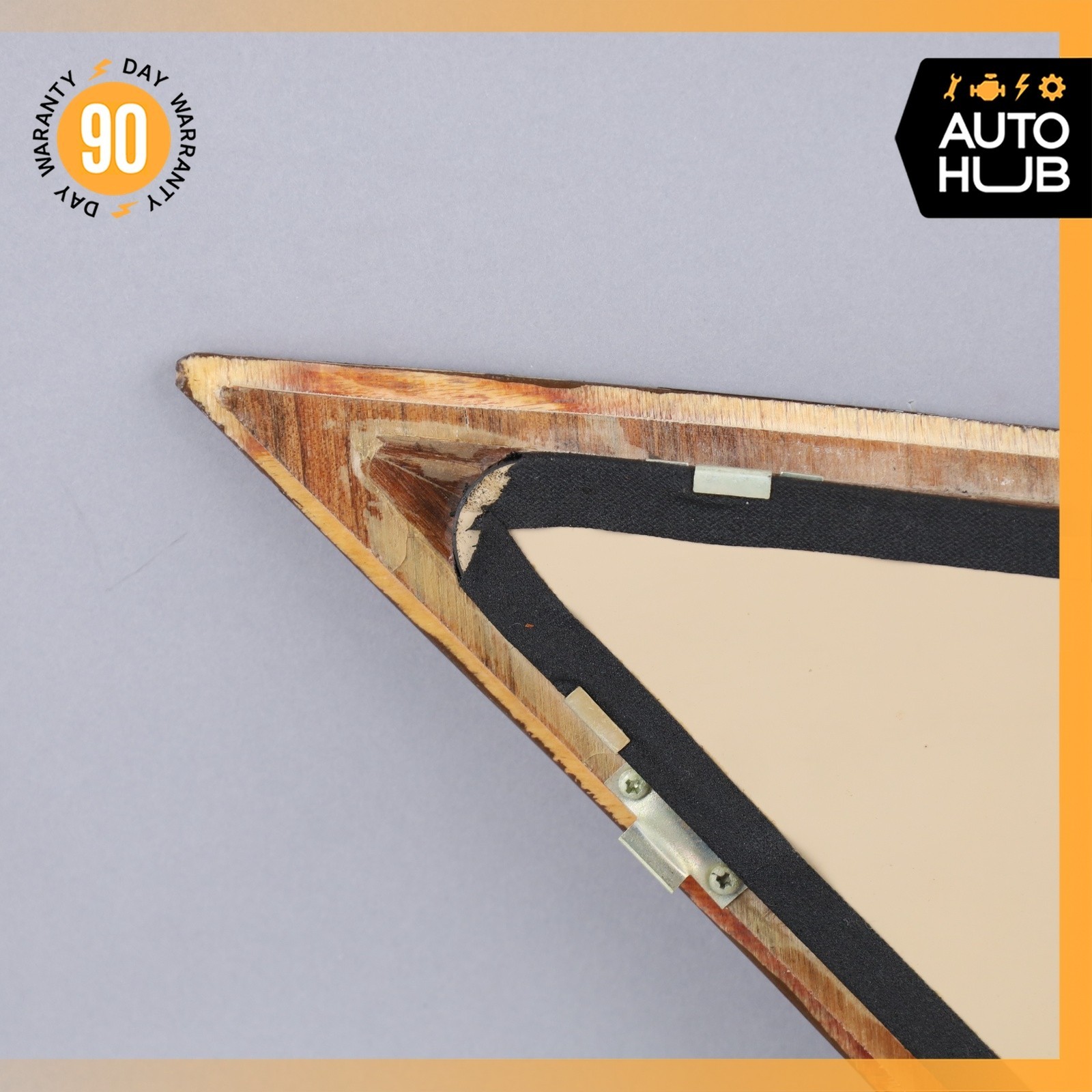 81-98 Rolls Royce Seraph Spirit Rear Right Quarter Vanity Glass Mirror Wood OEM