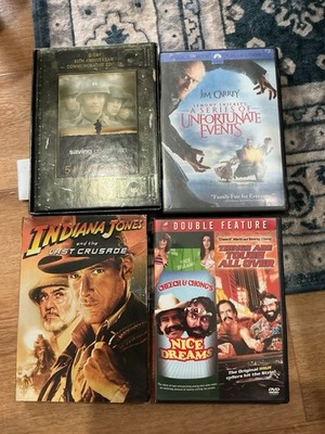 DVD Lot 4 Movies Saving Private Ryan Tin Indiana Jones Cheech Chong