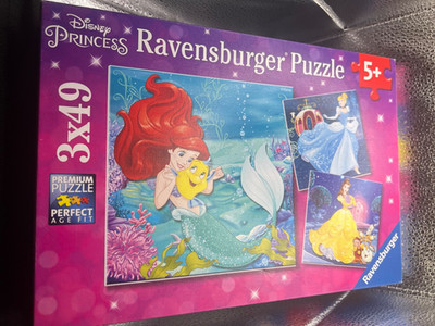 Ravensburger Disney Princesses Adventure Puzzle Set, 3 x 49-Piece Jigsaw Puzzles