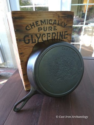 Griswold #9 Cast Iron Skillet With Large Slant Logo Restored