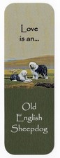 OLD ENGLISH SHEEPDOG DOG BOOKMARK SAME IMAGE BOTH SIDES GREAT GIFT
