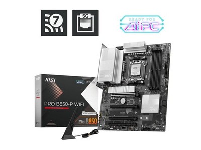 MSI PRO B850-P WIFI Motherboard, ATX - Supports AMD Ryzen 9000 / 8000 / 7000