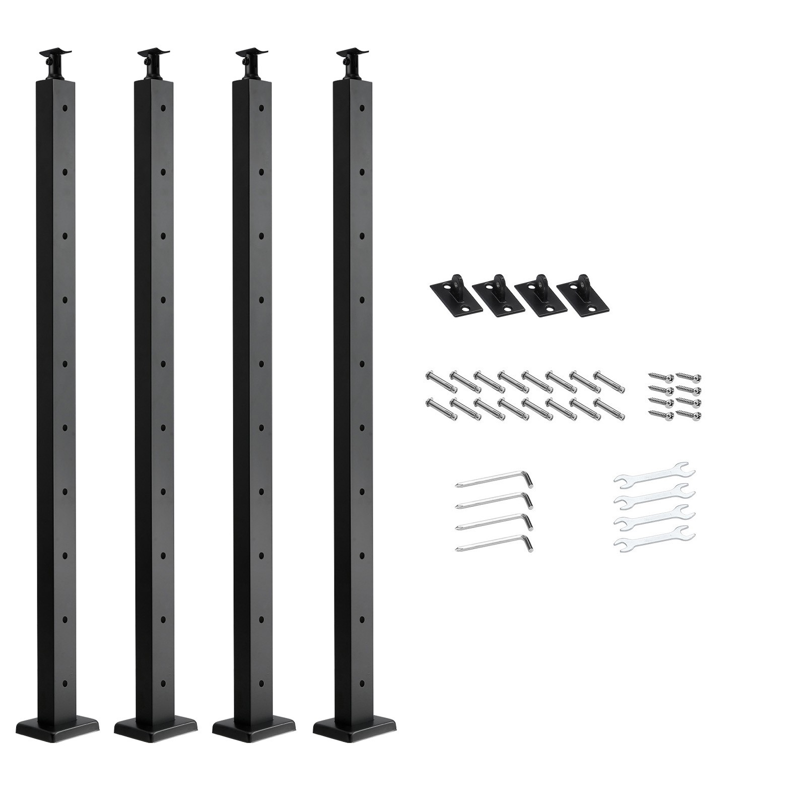 Uimoso 4 Pack Cable Railing Post 36x2x2in Horizontal-Hole 4JZLGZXHS914MY65M001V0