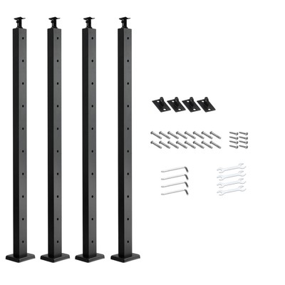 Uimoso 4 Pack Cable Railing Post 36x2x2in Horizontal-Hole 4JZLGZXHS914MY65M001V0