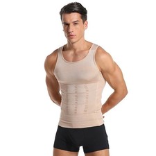 Men 3 Pack Body Shaper Slimming Belly Vest Compression Shirt Tank Tops Shapewear