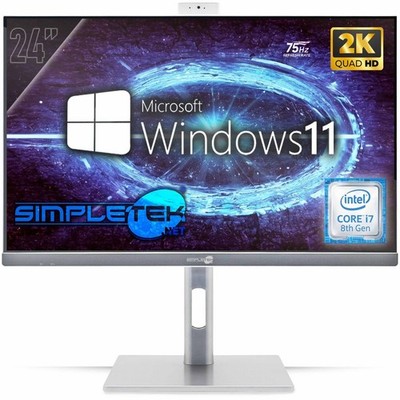 ALL IN ONE 24'' 2K 75Hz i7 8. GEN WIN 11 RAM 8GB SSD 120GB GAMING RENDER VESA PC