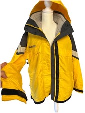 Columbia gore Interchange Yellow Grey Ski Coat Jacket Women's Size L