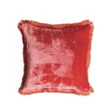 Bliss Eyelash Fringe Pillow, Berry