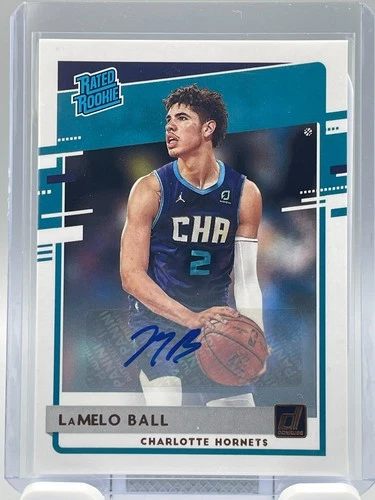 Lamelo Ball 2020-21 Panini Donruss Basketball Auto Rated Rookie RC #202 Hornets