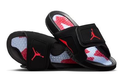 JORDAN MEN'S SANDAL HYDRO VI RETRO BLACK / INFRARED DM0979 009 | eBay