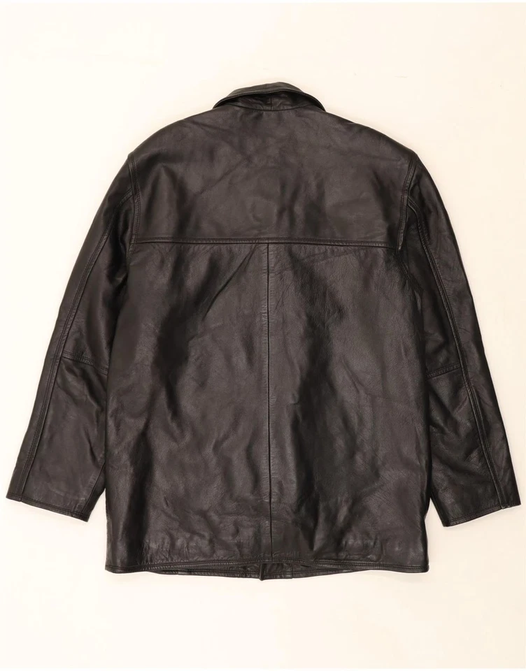 AVIATRIX Mens Leather Jacket UK 40 Large Black Leather BS01 - Image 2 of 3