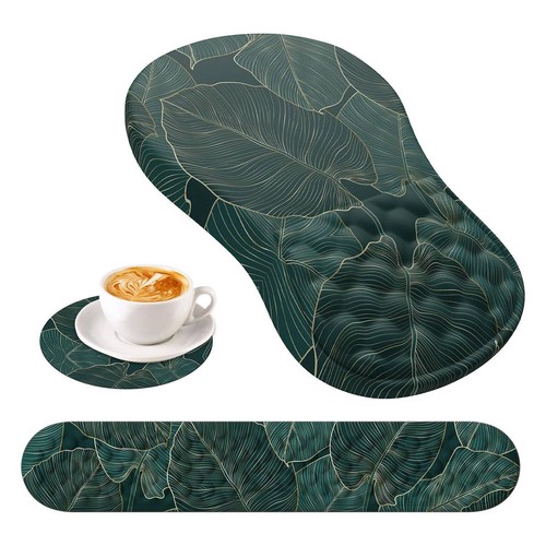 Tapis Souris Avec Repose Poignet Fin Confortable Noir Tapis De Souris Ergonomique Avec Repose-poignet Ultra Fin - Noir, Antidérapant - Confort Optimal Pour Bureau Souris Gaming Sans Fil - Foto 6