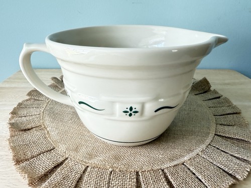Longaberger Classic Green Woven Traditions Batter Bowl U.S.A.