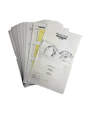 Planet Hulk Storyboard Collection Production Hand Drawing