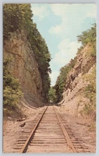 Madison Indiana Postcard World's Steepest Railroad Grade Reuben Wells Chrome