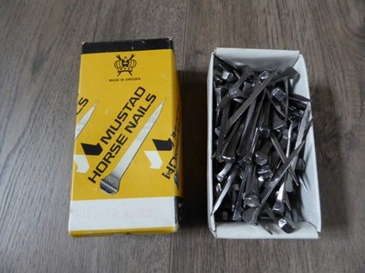 Mustad 150 pcs Horseshoe Horse shoes Stain  Stainless 2'' Nails Sweden