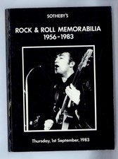 SOTHEBY'S catalog ROCK & ROLL MEMORABILIA 1956-1983 * soft cover 477 items