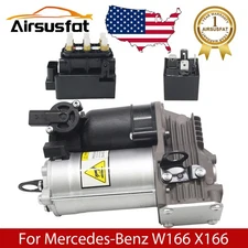 For Mercedes W166 X166 GL550 Air Suspension Compressor with Valve Block+Relay US