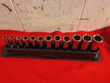 Snap On Tools Usa 38 Drive 12pc Metric Deep Chrome Socket Set 8-19mm 212sfsm Snap On Tools Usa 38 Drive 12pc Metric Deep Chrome Socket Set 8-19mm 212sfsm